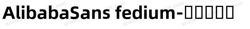 AlibabaSans fedium字体转换